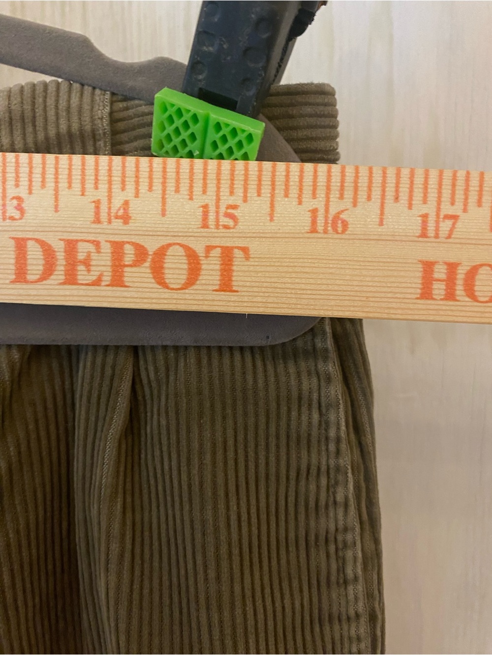 Polo Ralph Lauren Olive Green Corduroy Pleated Trousers Vtg Dbl Pleated 32 x 28 - Picture 7 of 10